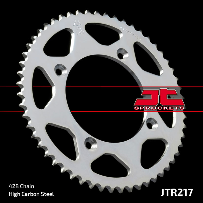Obrázek produktu ocelová rozeta pro sekundární řetězy typu 428, JT - Anglie (56 zubů) JTR217.56