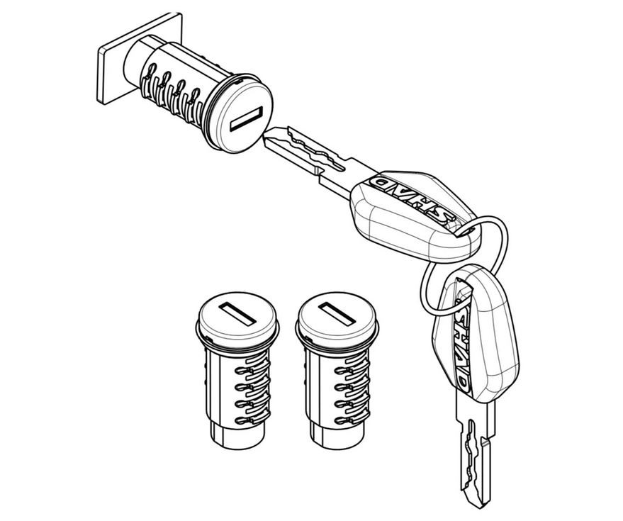 Obrázek produktu Replacement locks & keys SHAD TERRA D1TRBOR D1TRBOR