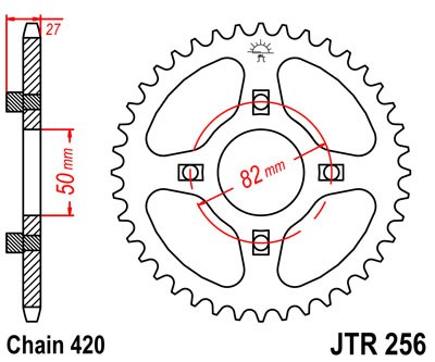 Obrázek produktu Řetězová rozeta JT 46 zubů, 420