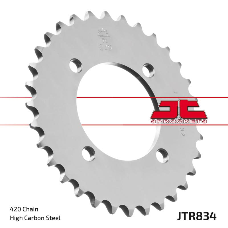Obrázek produktu ocelová rozeta pro sekundární řetězy typu 420, JT - Anglie (43 zubů) JTR834.43