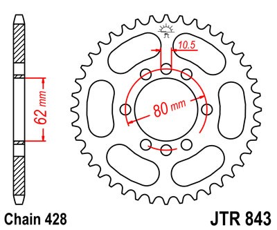 Obrázek produktu Řetězová rozeta JT 53 zubů, 428