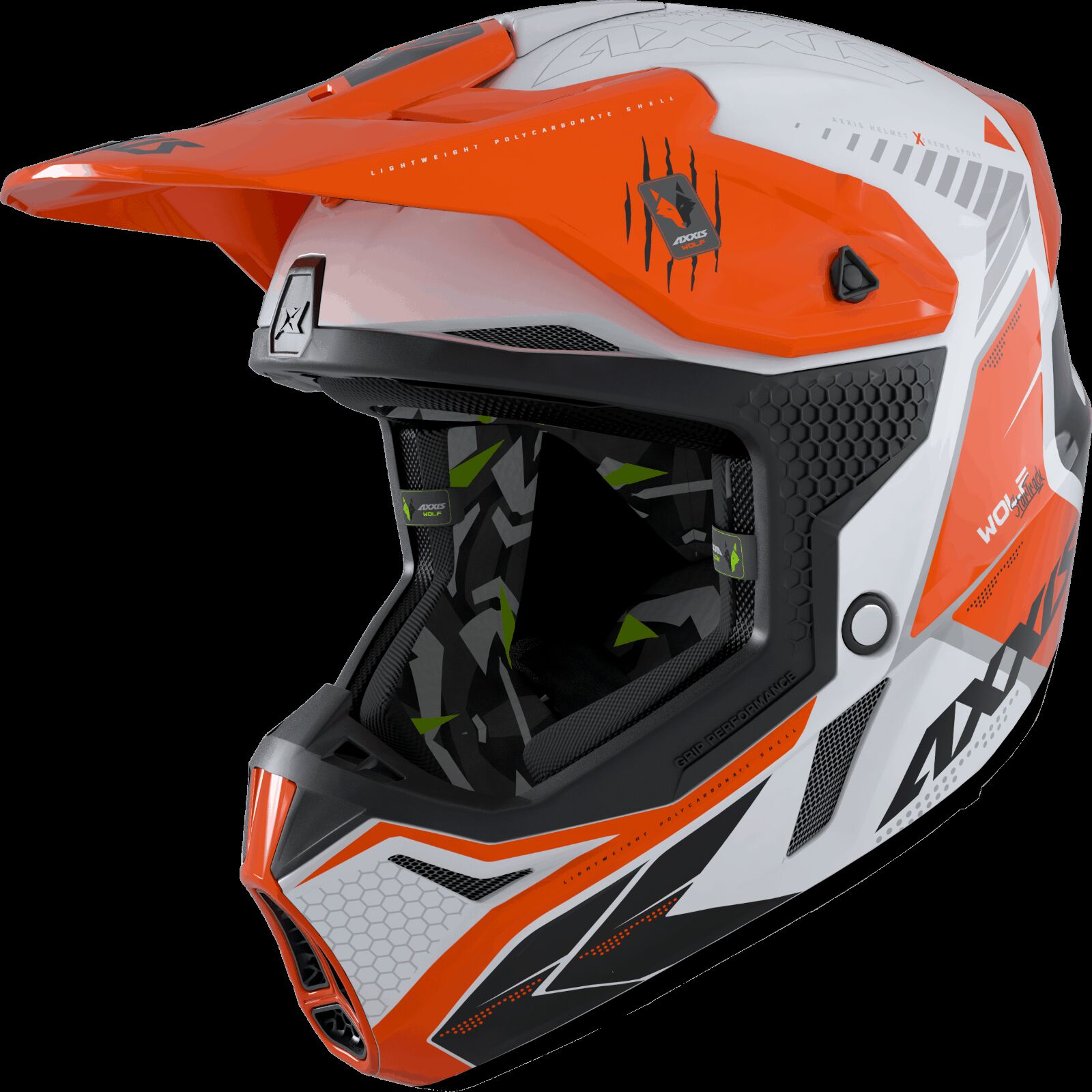 Obrázek produktu Motokrosová helma AXXIS WOLF ABS star track a4 lesklá fluor oranžová S 42587410404