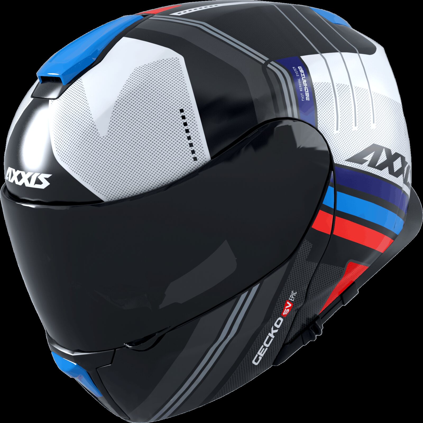 Obrázek produktu Výklopná helma AXXIS GECKO SV ABS epic b7 lesklá modrá XS 42627311713