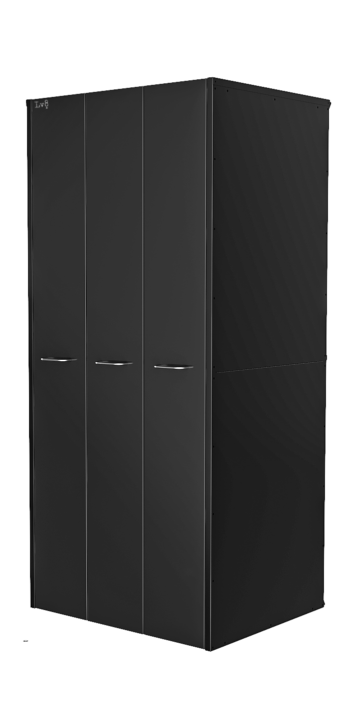 Obrázek produktu Skříň se 3 vertikálními zásuvkami posuvným vysouváním s dvojitými mřížkami na nářadí LV8 EQAF01 černý EQAF01