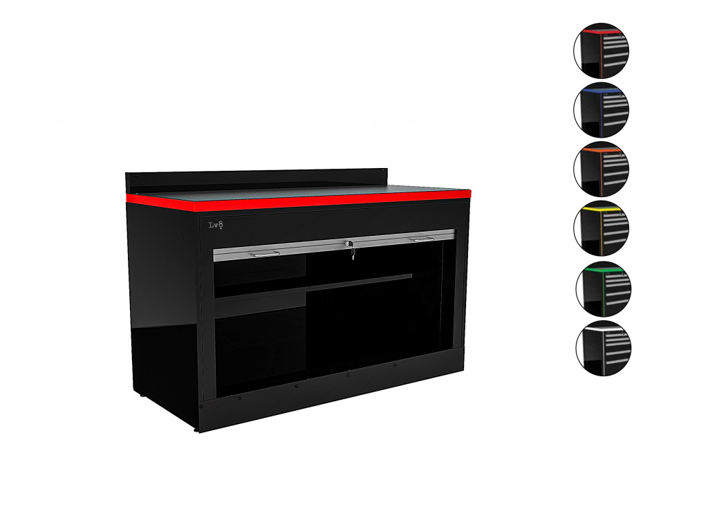 Obrázek produktu Pracovní stůl LV8 EQS16-01.B černá a modrá EQS16-01.B