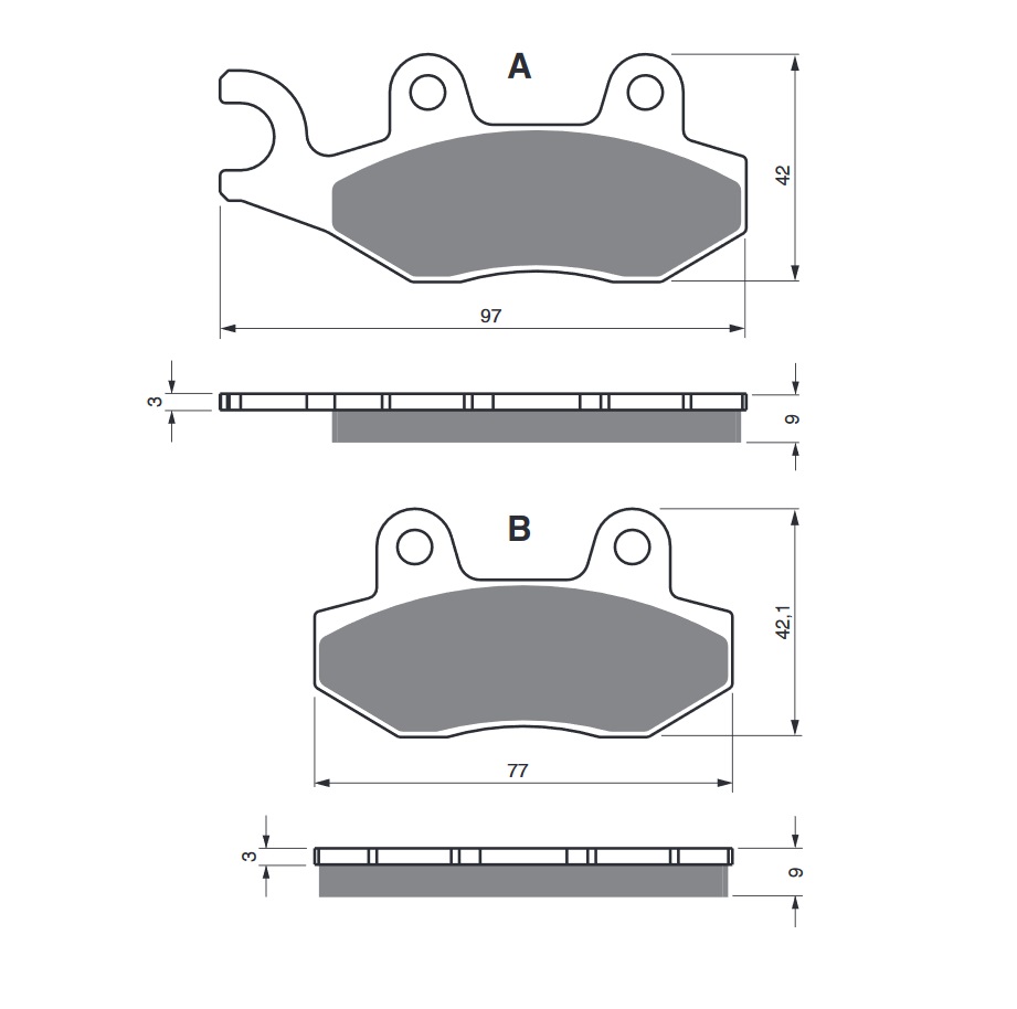 Obrázek produktu Brzdové destičky GOLDFREN 334 S33 STREET FRONT 334 S33 STREET 