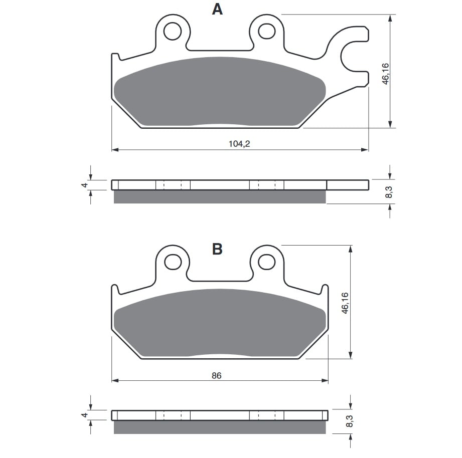 Obrázek produktu Brzdové destičky GOLDFREN 345 S33 STREET FRONT 345 S33 STREET 