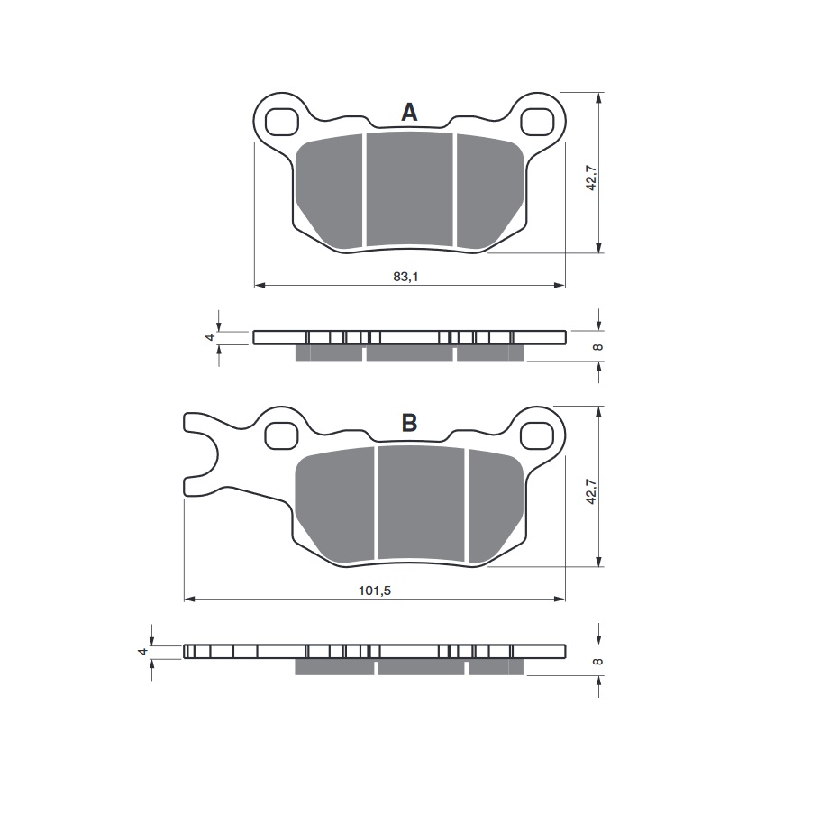 Obrázek produktu Brzdové destičky GOLDFREN 375 S33 OFF-ROAD REAR 375 S33 OFF-ROA