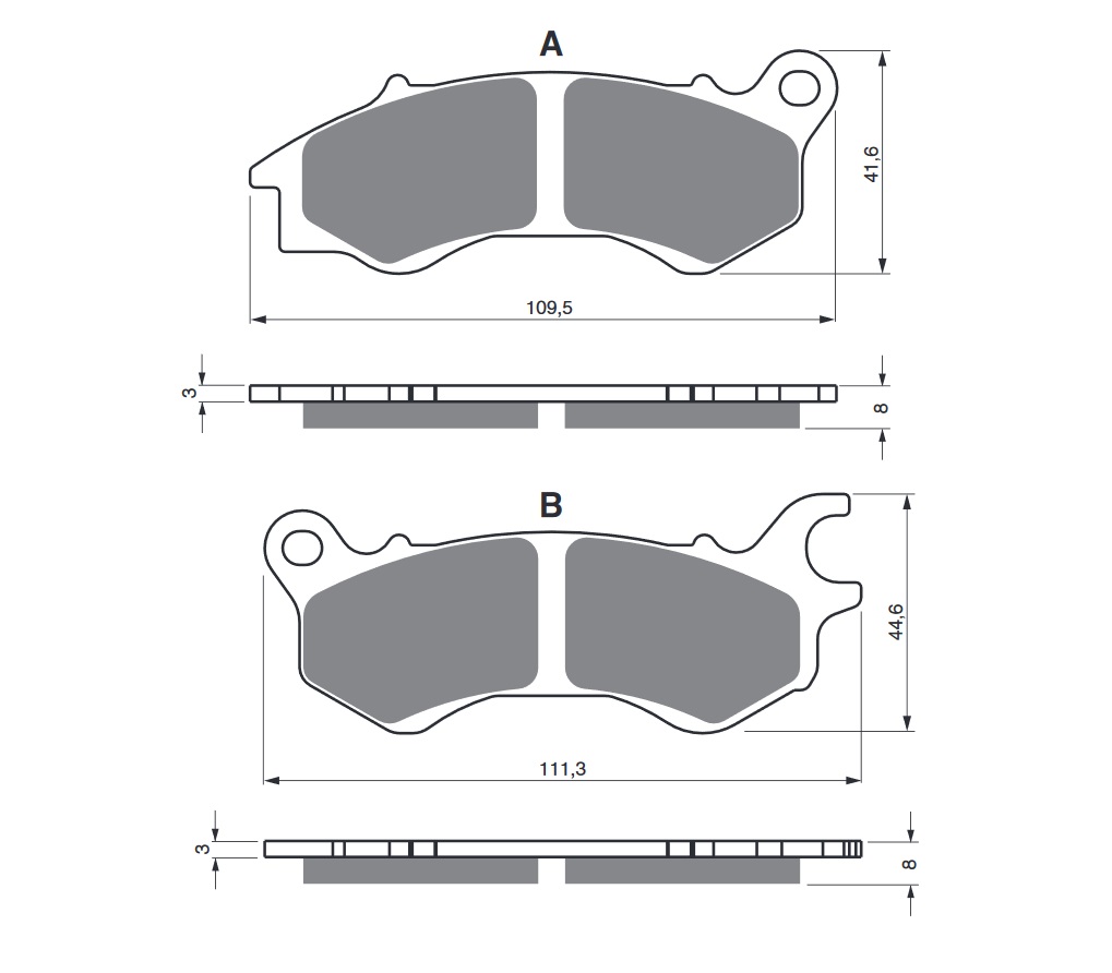 Obrázek produktu Brzdové destičky GOLDFREN 392 AD  STREET 392 AD
