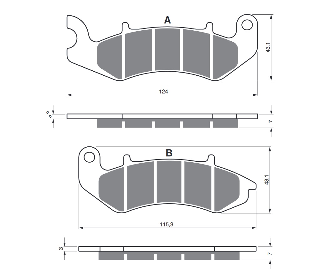 Obrázek produktu Brzdové destičky GOLDFREN 394 AD 394 AD