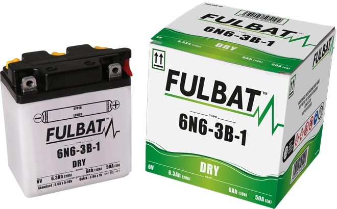 Obrázek produktu Konvenční motocyklová baterie FULBAT 6N6-3B-1 Včetně balení kyseliny