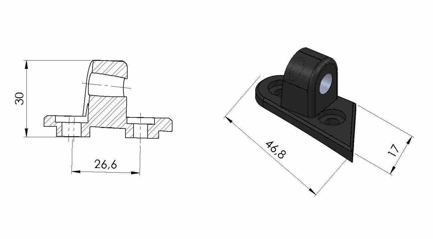 Obrázek produktu Mirror adaptor PUIG 3543N levý černý