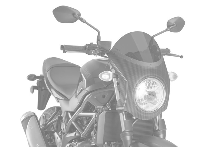 Obrázek produktu Plexi štít PUIG RETRO SEMI-FAIRING 3170N černý karbonový vzhled 3170N
