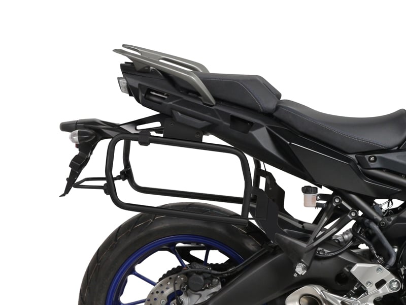 Obrázek produktu Kompletní sada černých hliníkových kufrů SHAD TERRA BLACK, 37L topcase   36L/47L boční kufry, včetně montážní sady a plotny SHAD YAMAHA MT-09 Tracer / Tracer 900