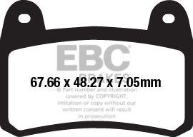 Obrázek produktu Brzdové destičky EBC FA658V Levý