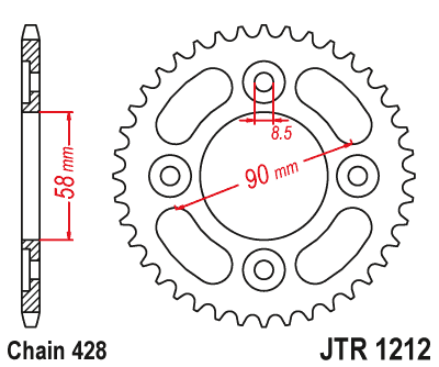 Obrázek produktu Řetězová rozeta JT 35 zubů, 428