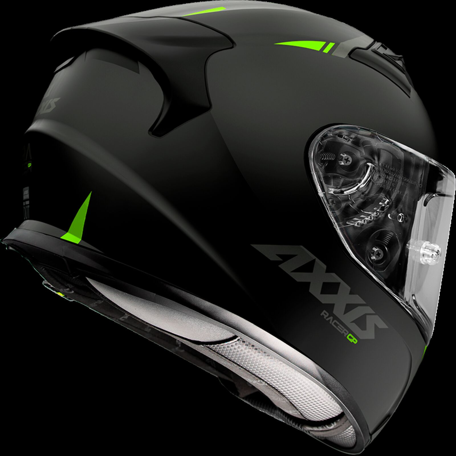 Obrázek produktu Integrální helma AXXIS GP RACER SV FIBER SOLID fluo žlutá M 41040001355