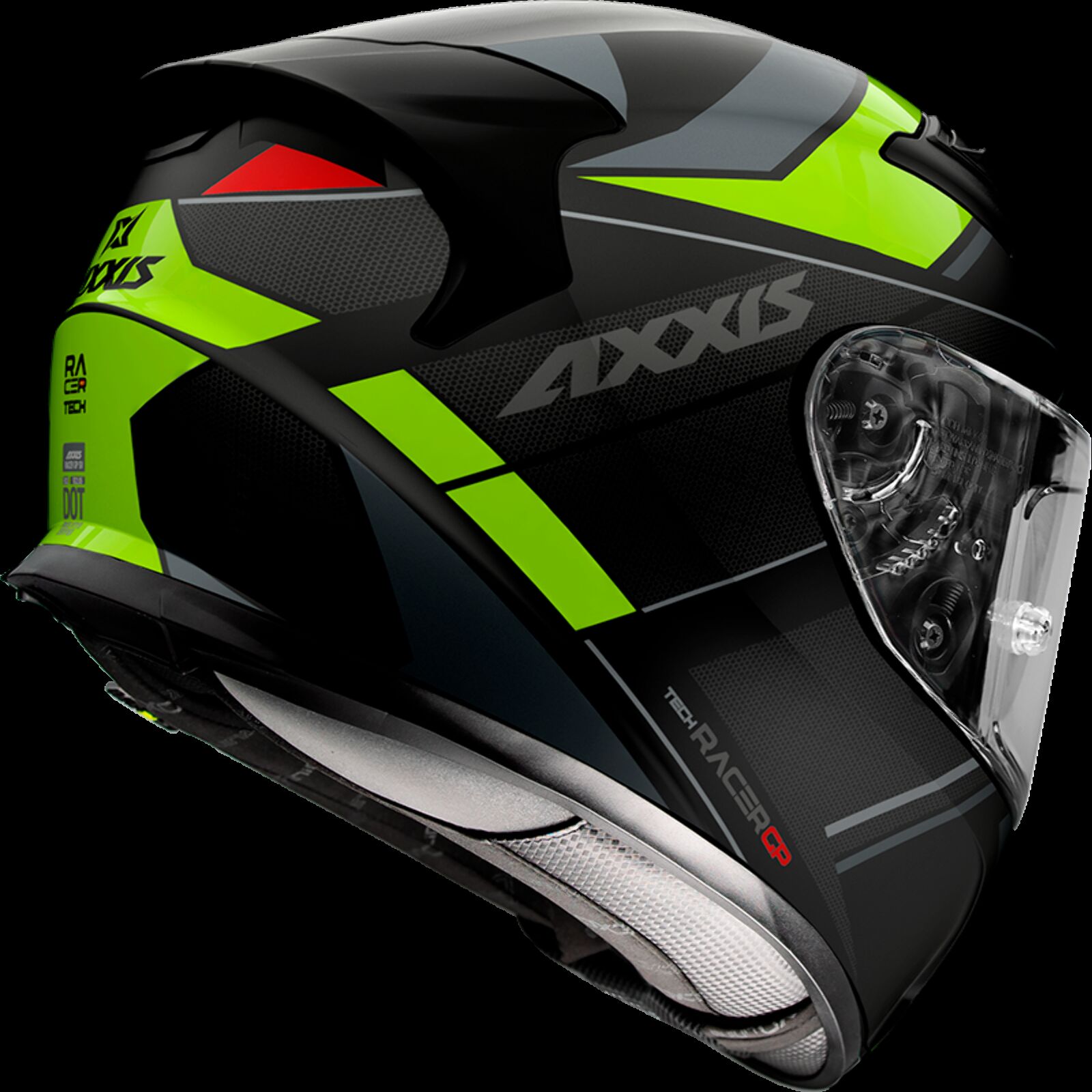 Obrázek produktu Integrální helma AXXIS GP RACER SV FIBER TECH matná fluo žlutá M 41048971355