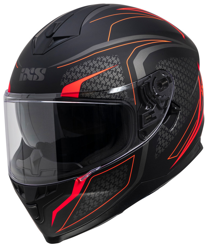 Obrázek produktu Integrální helma iXS iXS1100 2.4 X14088 matná černá-červená L X14088-M32-L