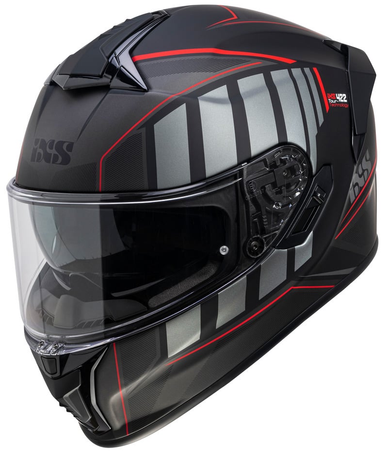 Obrázek produktu Integrální helma iXS iXS422 FG 2.1 X15056 matt black-red M X15056-M32-M