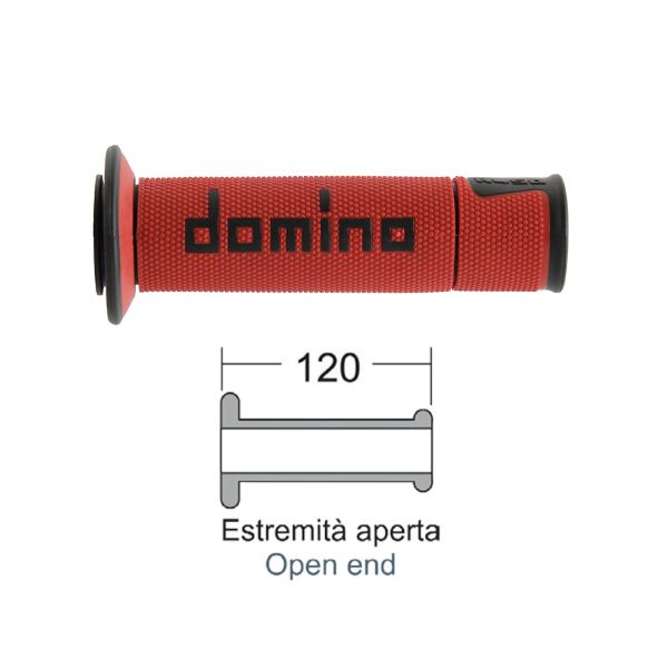 Obrázek produktu Rukojeti DOMINO Road-Racing 184161230 červeno/černá 184161230