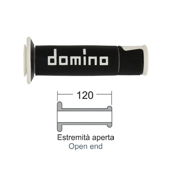 Obrázek produktu Rukojeti DOMINO Road-Racing 184161250 černá/bílá 184161250