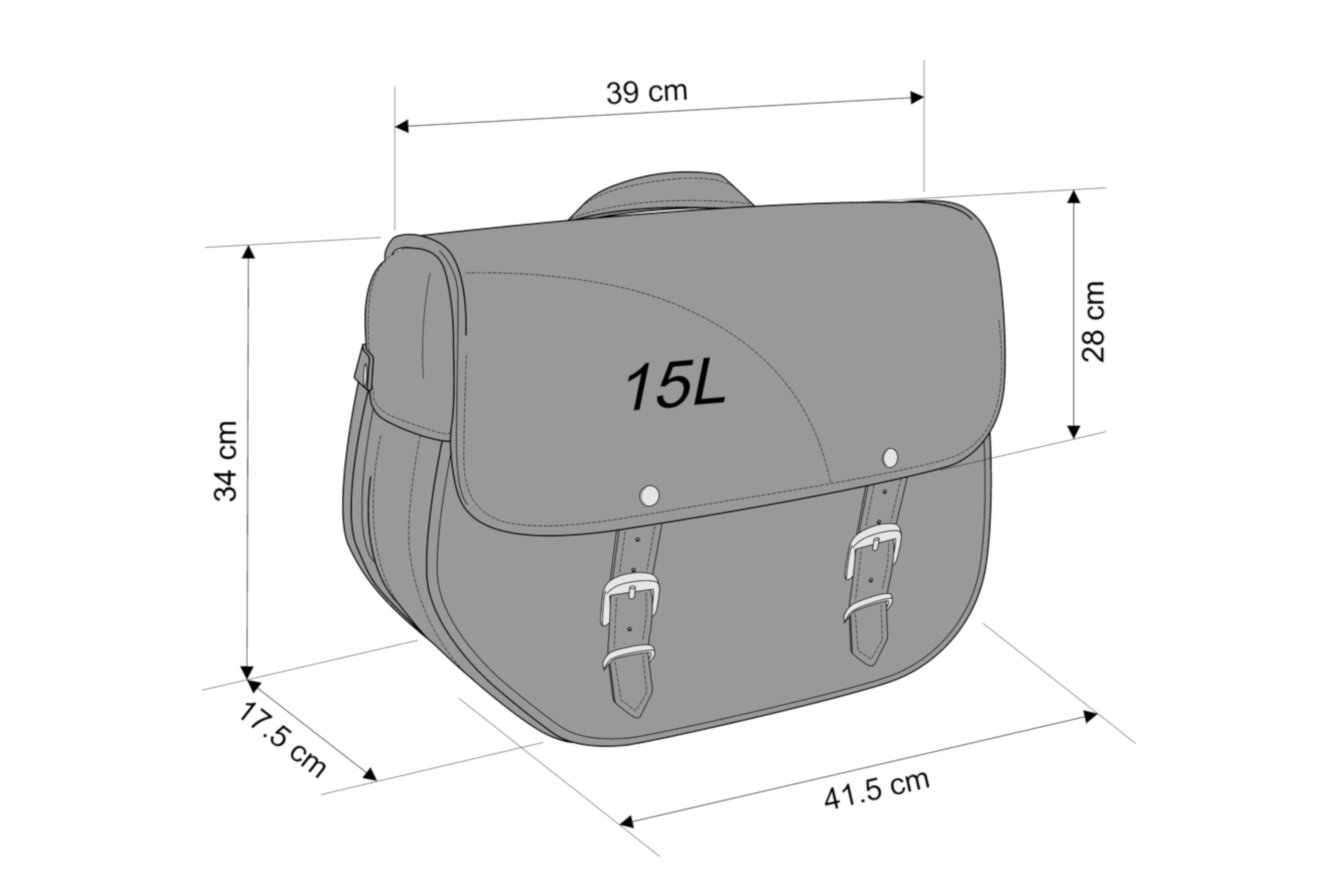 Obrázek produktu Kožená sedlová brašna CUSTOMACCES SANT LOUIS APS005N černý left, with universal support