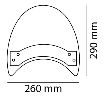 Obrázek produktu Plexi štít CUSTOMACCES ROADSTER CR0005H kouřová CR0005H