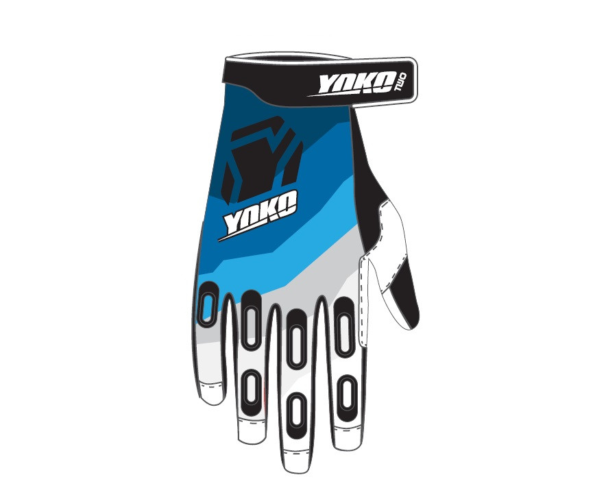 Obrázek produktu Motokrosové rukavice YOKO TWO černo/bílo/modré M (8) 67-226707-8