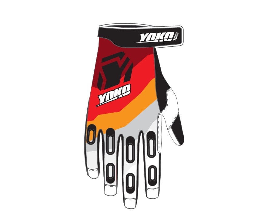 Obrázek produktu Motokrosové rukavice YOKO TWO černo/bílo/červené S (7) 67-226706-7