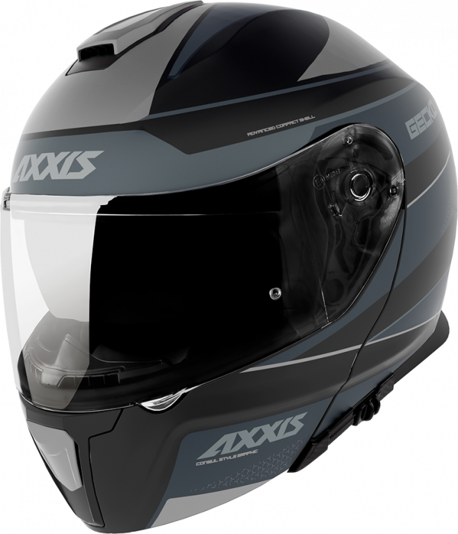 Obrázek produktu Výklopná helma AXXIS GECKO SV ABS consul b22 gloss gray XXL 426289812218