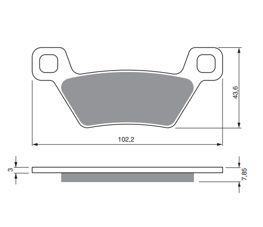 Obrázek produktu Brzdové destičky GOLDFREN 316 S33 STREET FRONT 26-1875