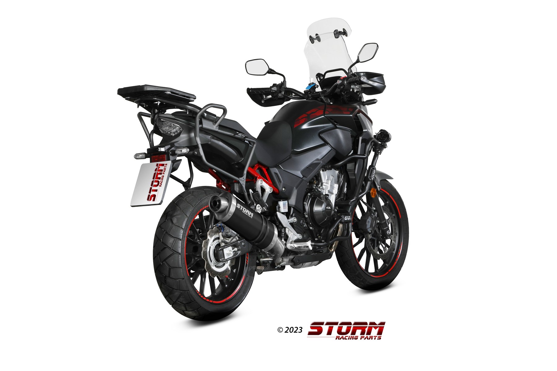 Obrázek produktu Koncovka výfuku STORM OVAL H.084.LX1B černá H.084.LX1B