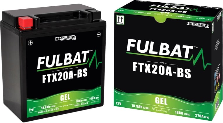 Obrázek produktu baterie 12V, FTX20A-BS GEL, 12V, 18Ah, 270A, bezúdržbová GEL technologie 150x87x161 FULBAT (aktivovaná ve výrobě)