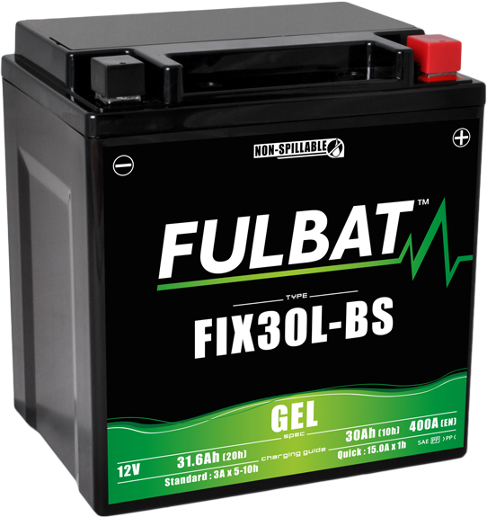 Obrázek produktu baterie 12V, FIX30L-BS GEL, 12V, 30Ah, 400A, bezúdržbová GEL technologie 165x125x175 FULBAT (aktivovaná ve výrobě)