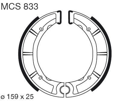 Obrázek produktu Brzdové čelisti LUCAS MCS 833 Zadní, přední