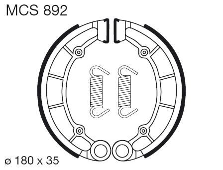 Obrázek produktu Brzdové čelisti LUCAS MCS 892 Zadní  KLF - C Bayou