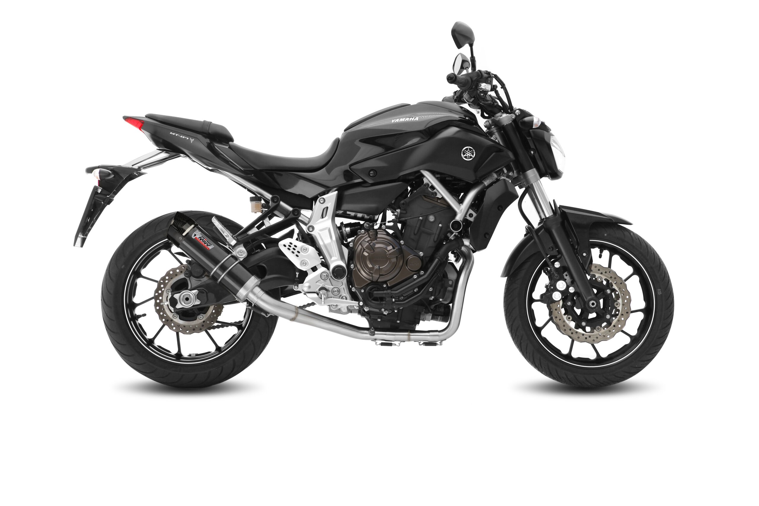 Obrázek produktu Výfuk kompletní 2x1 MIVV GP Y.045.LXBC Černý s uhlíkovou koncovkou Y.045.LXBC