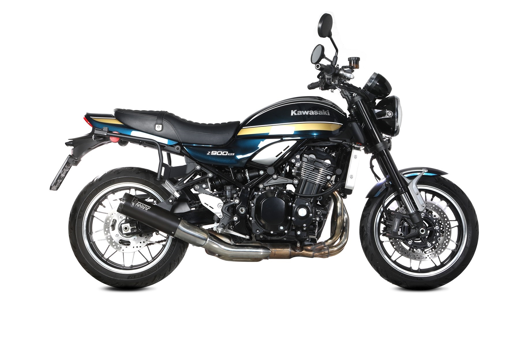 Obrázek produktu Koncovka výfuku MIVV HR-1 K.046.LH1BC Černý s uhlíkovou koncovkou K.046.LH1BC