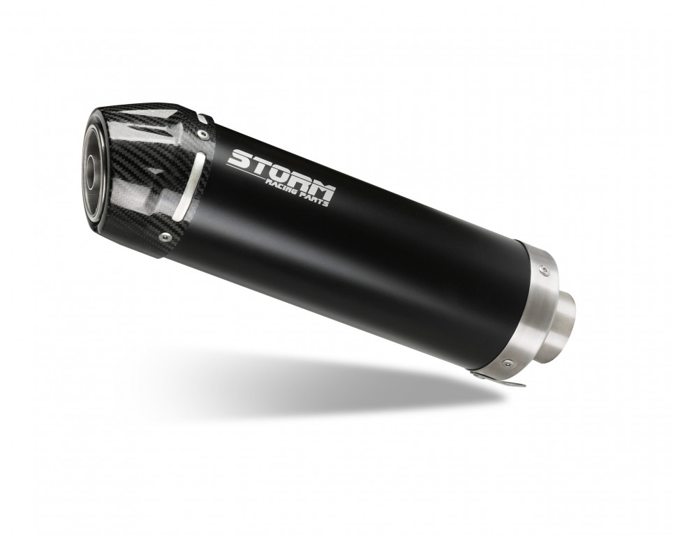 Obrázek produktu Výfuk kompletní 1x1 STORM GP Y.075.LXSBC Černý s uhlíkovou koncovkou Y.075.LXSBC