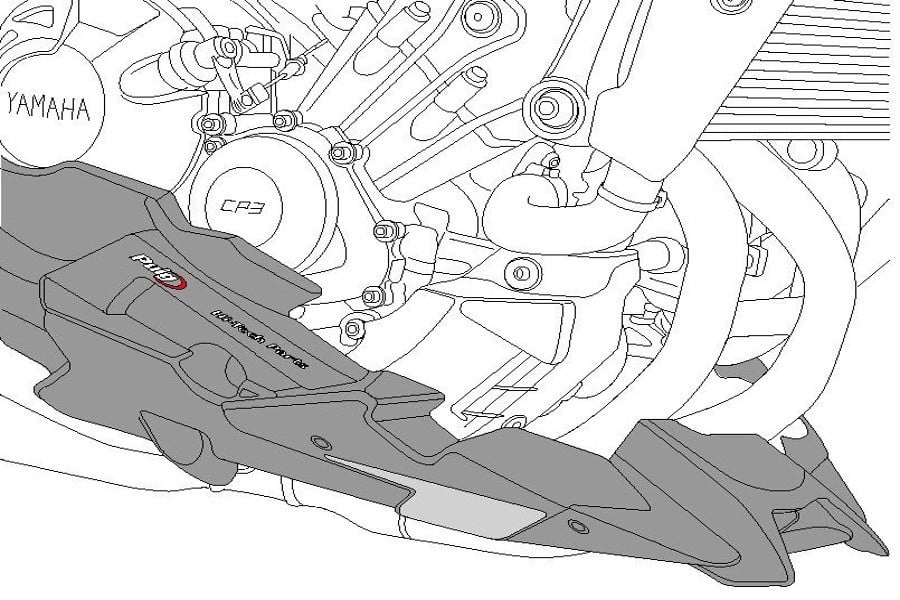Obrázek produktu Spoiler motoru PUIG 21481N černý 21481N