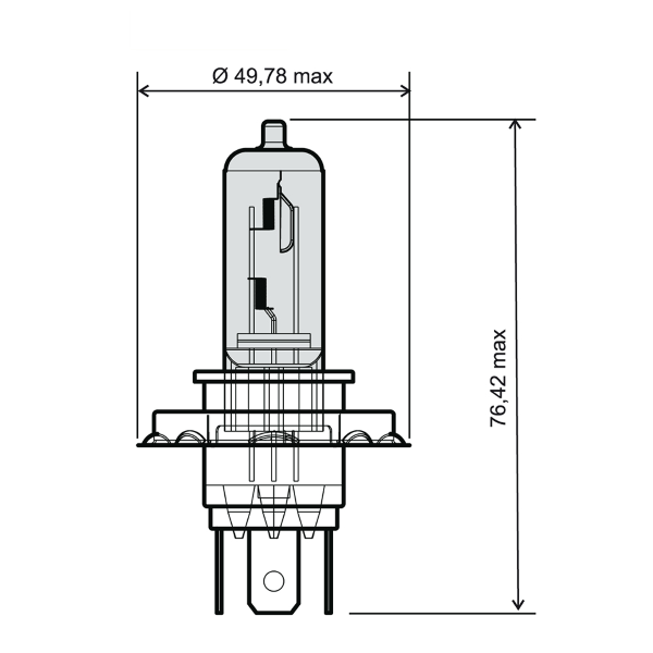 Obrázek produktu Lamp RMS 246510052 H4 12V 60/55W blue (10pcs) 246510052