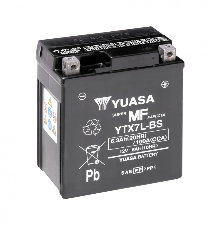 Obrázek produktu YUASA W/C Bezúdržbová baterie s tovární aktivací - YTX7L FA YTX7L