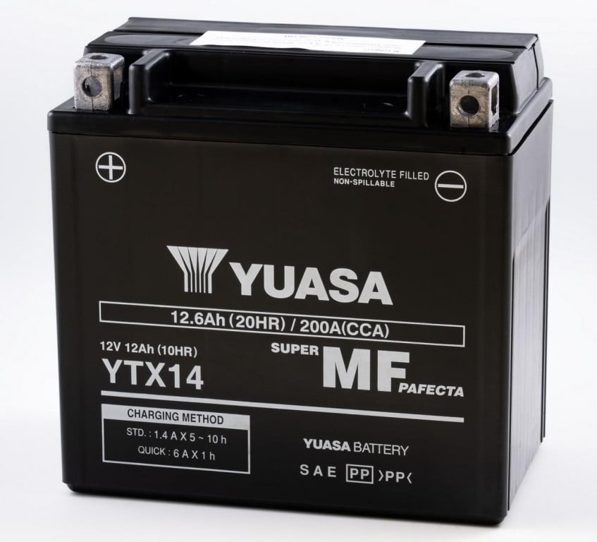 Obrázek produktu Továrně aktivovaná motocyklová baterie YUASA YTX14 YTX14