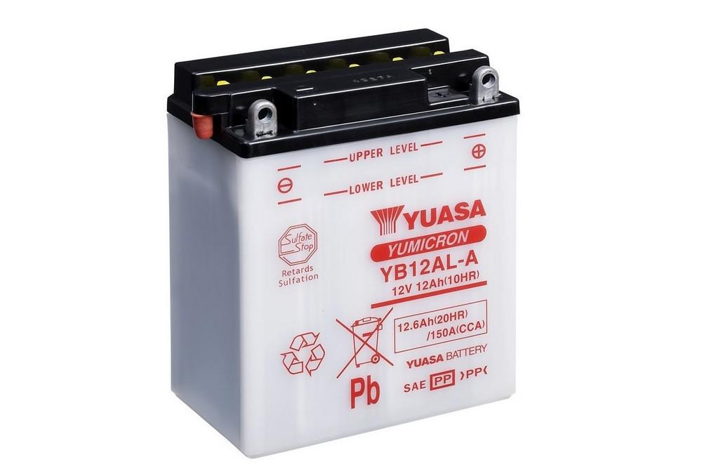 Obrázek produktu Konvenční baterie YUASA bez kyselinové sady - YB12AL-A YB12AL-A