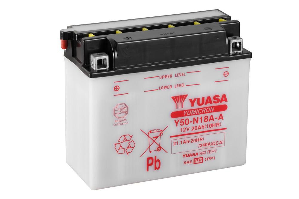 Obrázek produktu Konvenční baterie YUASA bez kyselinové sady - Y50-N18A-A Y50-N18A-A