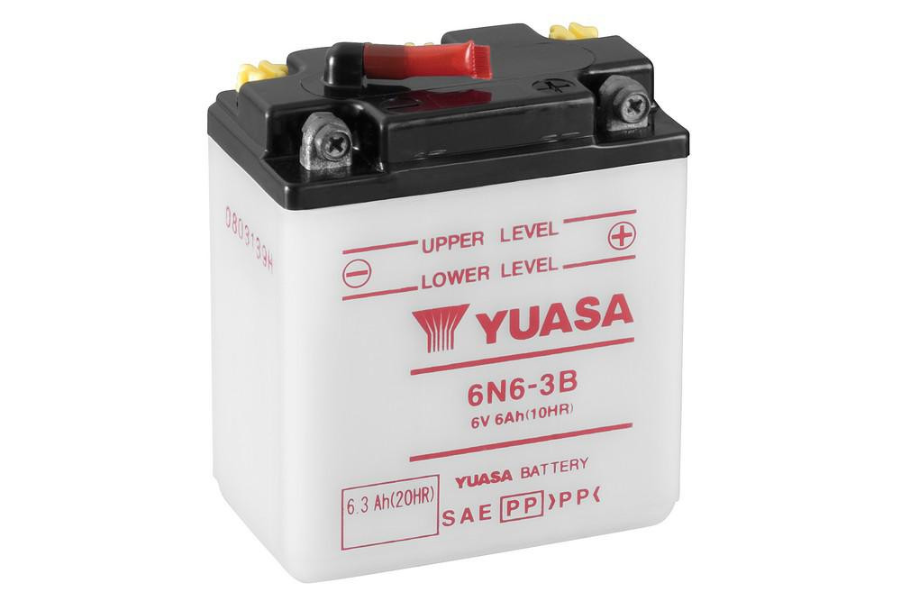 Obrázek produktu Konvenční baterie YUASA bez kyselinové sady - 6N6-3B 6N6-3B