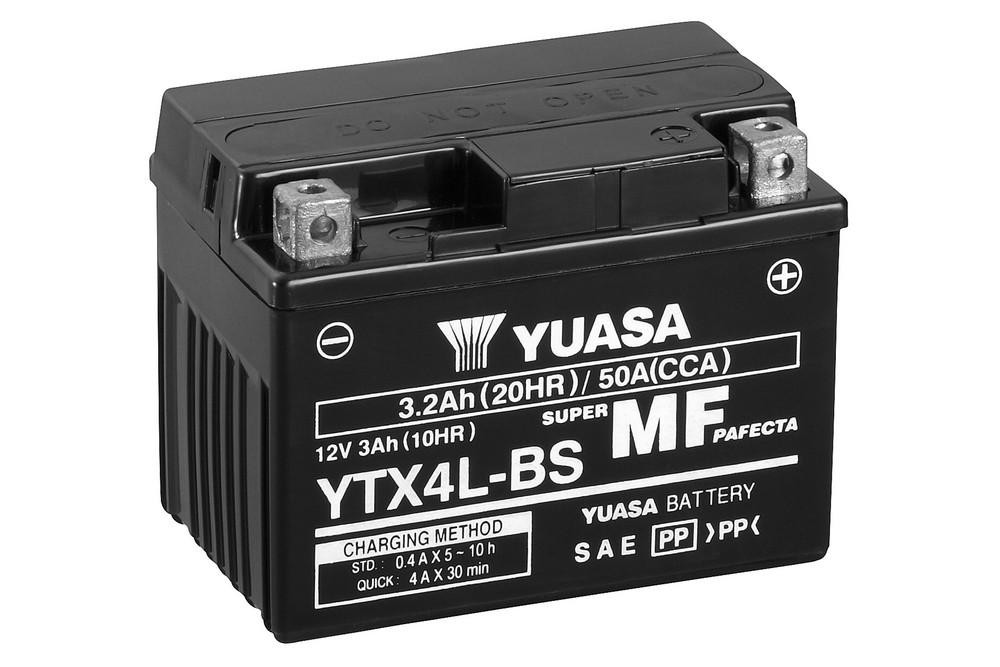 Obrázek produktu Bezúdržbová motocyklová baterie YUASA YTX4L-BS 102194