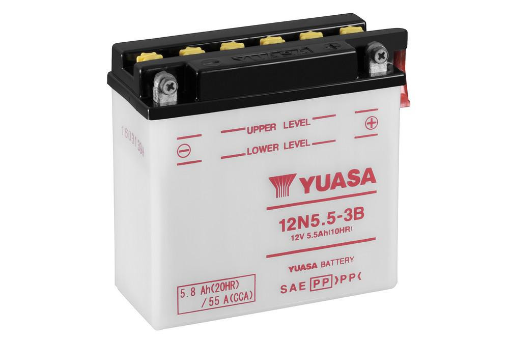 Obrázek produktu Konvenční 12V akumulátor vč. kyseliny YUASA 12N5.5-3B 101819