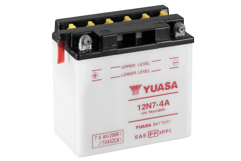 Obrázek produktu Konvenční 12V akumulátor vč. kyseliny YUASA 12N7-4A 101829